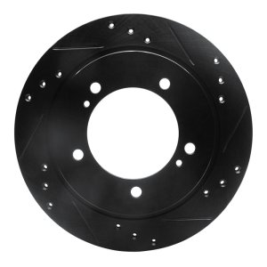 Chevrolet Tracker Brake Rotor (1) - Front Right - R1 Concepts - Drilled & Slotted - Black - `99-`04